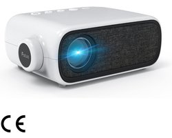 Draagbare Mini Projector met Batterij - Lichtgewicht en Compact - Ideaal voor Entertainment - Perfect Cadeau voor Kinderen - wit