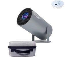 Draagbare WiFi 6 Mini Beamer voor Presentaties - 4K - Android 11 met BT 5.0 - Scherpe Beeldkwaliteit met draagtas