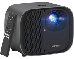 ETOE E3 Pro-projector, 500 ANSI, native 1080P, 4K-decodering, Android TV, autofocus en keystone-correctie - EU-stekker