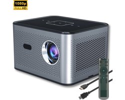 Full HD mini beamer - Projector - Beamers - Draadloos Streamen - Wifi - Bluetooth - Voor Mobiel - Grijs