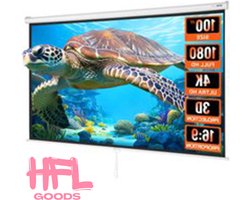 HFL Goods Screen Wall - Projector - Beamer Scherm - Projector Screen - Projector Scherm - Projector Doek - Projector Scherm voor Beamer - Home Cinema Thuisbioscoop - Draagbare Beamer - Indoor en Outdoor Projectie - Screen 2270x1590 mm