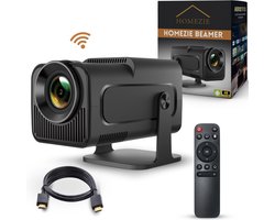 Homezie Beamer | Full HD 1080P | Streamen vanaf je telefoon | 4K support | WiFi, HDMI, Bluetooth | Android 11.0 | Projector | Mini beamer