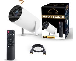 Homezie Beamer | Streamen vanaf je telefoon | 4K support | 720P | WiFi, HDMI, Bluetooth | Android 11.0 | Projector | Mini beamer