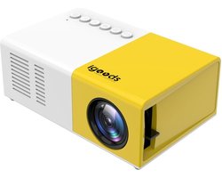 Igoods Mini Beamer - Led Projector Voor Multimedia - Draagbare Filmprojector - Home Cinema - Ondersteuning Voor AV/USB/HDMI/TF-Ingang Voor Home Entertainment