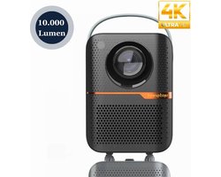 KoopKrachtig - Mini beamer - Draagbare beamer - Wifi/Bluetooth - 10.000 Lumen - 1080P/4K-ondersteuning - HD - Zwart - 4GB/16GB Opslag