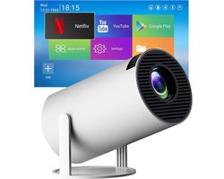 LedSfeer® Draagbare verstelbare mini Projector - Beamer met WiFi - Bluetooth met afstandsbediening - 180° Graden