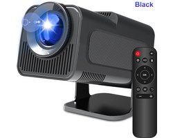 Liva Prime 4k Android 11 Wifi Projector - Mini Beamer - Draagbaar - Binnen & buiten - 1920x1080P - Zwart - 180° flexibel