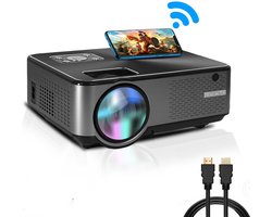 Looki Beamer X - Full-HD 6500 Lumen - WiFi Connect (Streamen Vanaf Telefoon) - Zwart - Mini Projector