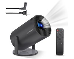 Lumenix® R1 Mini Beamer - 4K Beeldkwaliteit - Android 11.0 - Projector - WiFi 6 & Bluetooth 5.2 - Model Najaar 2024 - Voor iOS en Android - Home Cinema - Grijs