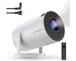 Lumenix® R1 Mini Beamer - 4K Beeldkwaliteit - Android 11.0 - Projector - WiFi 6 & Bluetooth 5.2 - Model Najaar 2024 - Voor iOS en Android - Home Cinema - Wit