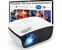 Mini beamer - Mini projector - Mini beamer smartphone - Wit|Zwart