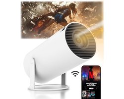 Mini Beamer Projector 4K 2.0 – Nieuwe Ondersteunt Wel Netflix - Home Cinema Draadloos – 260 ANSI Lumen - WiFi & Bluetooth – Draagbaar – HDMI – 1280x720P – Android 11