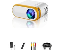 Mini Beamer - Projector - Mini Video Beamer - Wifi - 1080P Full HD - Draagbare Projector - Compatibel met iPhone/Samsung/Hauwei/TV Stick/TV-Box/HDMI/USB/TF/SD-Karte/VGA/AV-Audio