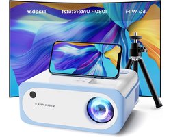 Mini Beamer Tragbarer Full HD 1080P Unterstützt V3 5G WiFi 9000 Lumens Video-Beamer für Handy Phone - Kompatibel mit TV Stick-X-Box-DVD-Laptop-Smartphone Kleiner Beamer Beamer