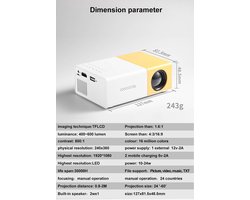 mini optische projector: 1280x720 HD 720p resolutie, 50-99 ANSI lumen, 220V-240V stroom, geen batterij, geen draadloos, EU-stekker, perfect voor thuisbioscoop XAi 2024 Eerste geavanceerde