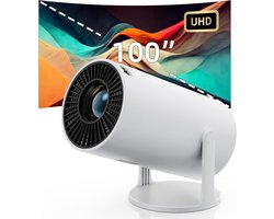 Miniprojector 8Xmax - 4K-ondersteuning - 1080P Full HD - 100-inch scherm - 270° rotatie - Autocorrectie focus - WIFI6 Android 11.0 - Compatibel met smartphones, tv-sticks, PS4, pc, laptops voor buiten- en binnengebruik