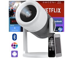 MONRIY® Beamer ProLite - Projector - Android Tv 11 - Mini beamer - WiFi HDMI Bluetooth - 7000 lumen - Wit