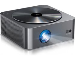 Projector - 5G - auto focus - 21.000 Lumen - 700 ANSI Lumen - 120cm tot 381 cm scherm - Mini Beamer met WiFi - Handmatig projectiescherm - Surround set Home Cinema - Projector - Mini beamer - Mini projector - Thuisbioscoop