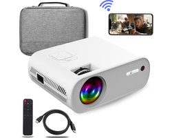 Reevi - 2024 Model 1920x1080 HD - Beamer - Streamen vanaf je smartphone IOS&Android - Mini Beamer- Incl Hdmi kabel & 2 ingebouwde speakers