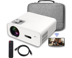 Reevi - 2024 Model 4K Support - Mini beamer - Streamen vanaf je smartphone IOS&Android - 11000 Lumen - Projector - Incl Hdmi kabel & 2 ingebouwde speakers