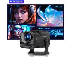 Sattire - Draagbare Mini Beamer 720P - 4K Projector - 300Ansi - Wifi6 - Bt5.0 Cinema - Outdoor Draagbare 180 ° Draaibare Projector