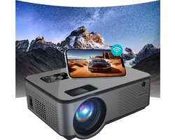 Spoused Beamer - Full-HD - 10.000 Lumen - Streamen Vanaf Je Telefoon Met WiFi - Mini Beamer - Zwart