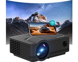 Spoused Beamer - Full-HD - 11.000 Lumen - Streamen Vanaf Je Telefoon Met WiFi - Mini Beamer - Zwart