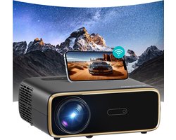 Spoused Beamer - Full-HD - 12.000 Lumen - Streamen Vanaf Je Telefoon Met WiFi - Mini Beamer - Zwart - Android