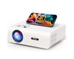 Strex Beamer - 1080P Full HD - 15000 Lumen - Draadloos Streamen - WiFi - Bluetooth - Mini Beamer - Projector