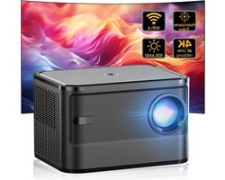 Ultimate Edition Beamer 4K-compatibele Full HD 1080P WiFi Bluetooth Smart-projector 18000 lumen elektrische focus-trapeziumcorrectie - smartphone-tablet-laptop-tv-box HDMI toegevoegd Beamer