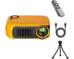 Upgrade Mini Beamer - Mini Beamer Projector - Pocket Beamer A2000 - Inclusief HDMI kabel - Draagbaar - Oranje