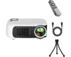 Upgrade Mini Beamer - Mini Beamer Projector - Pocket Beamer A2000 - Inclusief HDMI kabel - Draagbaar - Wit