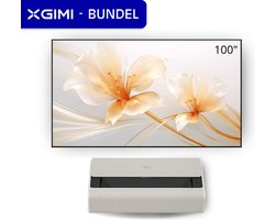 XGIMI Aura 2 met 100" ALR Scherm - Smart-projector - Beamer – Dolby Vision en IMAX Enhanced -- Android TV™11.0 - 2300 ISO Lumen -Harman/Kardon 4 x 15W luidsprekers - Dolby Audio - DTS-HD - Bluetooth 5.2 + 100" ALR Scherm