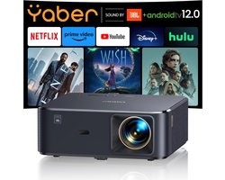 Yaber K2S Beamer - Projector - Audio By Dolby - Sound by JBL - 800 ANSI Lumens & 1080P FHD - Geïntegreerde JBL Bluetooth Speakers - Draagbare Beamer - Zwart