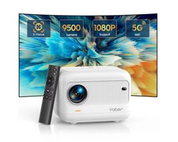 YABER L1 Ultra Mini LED Beamer Projector - Elektrische Focus - Wi-Fi 6 - Bluetooth 5.2 - 1080P Ondersteuning - HD Beamer voor Presentatie en Home Cinema - Tot 150" Scherm