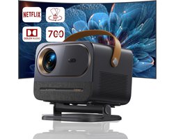 Yaber U12 Beamer - Projector - Audio By Dolby - 700 ANSI Lumens & 1080P FHD - Draagbare Beamer - Zwart