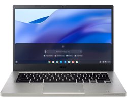 Acer Chromebook Vero 514 CBV514-1H-5579 35,6 cm (14") Full HD Intel® Core™ i5 i5-1235U 8 GB LPDDR4x-SDRAM 256 GB SSD Wi-Fi 6E (802.11ax) ChromeOS Grijs