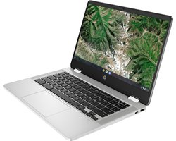 HP Chromebook x360 14a-ca0940nd Intel® Celeron® N4120 35,6 cm (14") Touchscreen Full HD 4 GB LPDDR4-SDRAM 64 GB eMMC Wi-Fi 5 (802.11ac) ChromeOS Zilver