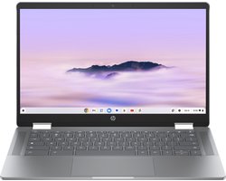 HP Chromebook x360 14b-cd0930nd Intel® Core™ i3 i3-N305 35,6 cm (14") Touchscreen Full HD 8 GB LPDDR5-SDRAM 256 GB eUFS Wi-Fi 6 (802.11ax) ChromeOS Zilver