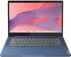 Lenovo IdeaPad Slim 3 Chrome MediaTek Kompanio 520 Chromebook 35,6 cm (14") Full HD 8 GB LPDDR4x-SDRAM 128 GB eMMC Wi-Fi 6 (802.11ax) ChromeOS Blauw