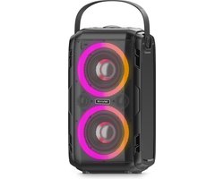 Auronic Partybox - Bluetooth - Party Speaker - Muziek box - Discolichten - USB, AUX en SD-kaart Aansluiting - Zwart