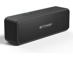 BlitzWolf® BW-WA4 30W Soundbar - Draadloze Luidspreker - Draagbare Bluetooth PC Speaker - Dubbele Stuurprogramma's Bas - TWS Stereo - IPX6 Waterdichte - TF-kaart - AUX Buitenluidspreker - Zwart