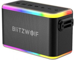 BlitzWolf® BW-WA6 80W Soundbar - Draadloze Bluetooth Speaker - Draagbare Waterproof PC Speaker - TWS Stereo - IPX5 Waterdichte Luidspreker - RGB Draadloze Bluetooth Speaker voor Buiten - Zwart