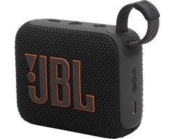 bluetooth speaker GO 4, Ultra-Portable Bluetooth Speaker met JBL Pro Sound en een stevige bass, PlaytimeBoost, waterdicht ontwerp, 7 uur speeltijd, in het zwart