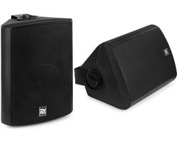 Bluetooth speakers - Power Dynamics DS50AB 100W speakerset met Bluetooth en AUX ingang - Auto-on functie - Incl. muurbeugels - Zwart