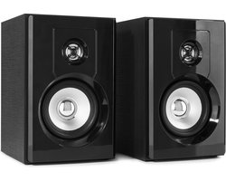 Bluetooth speakerset - Fenton SHF404B actieve stereo speakerset met Bluetooth en mp3 speler - Zwart