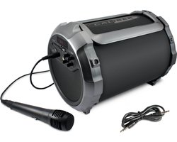 Caliber Bluetooth Speaker - Partybox met Accu - Complete Karaoke Set met Microfoon en Echo (HPG512BT)