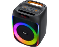 Denver Bluetooth Speaker Party Box - Discolichten - Partybox - Incl. Afstandsbediening - Microfoon Aansluiting - BPS165