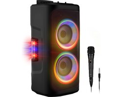 Denver Bluetooth Speaker Party Box - Discolichten - Partybox - Incl. Microfoon - Micro SD / USB / AUX - TSP353