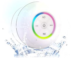 Douchespeaker - Douche Radio met Bluetooth - Waterdichte Speaker - Ingebouwde Microfoon - Met Zuignap - Wit - Oplaadbaar